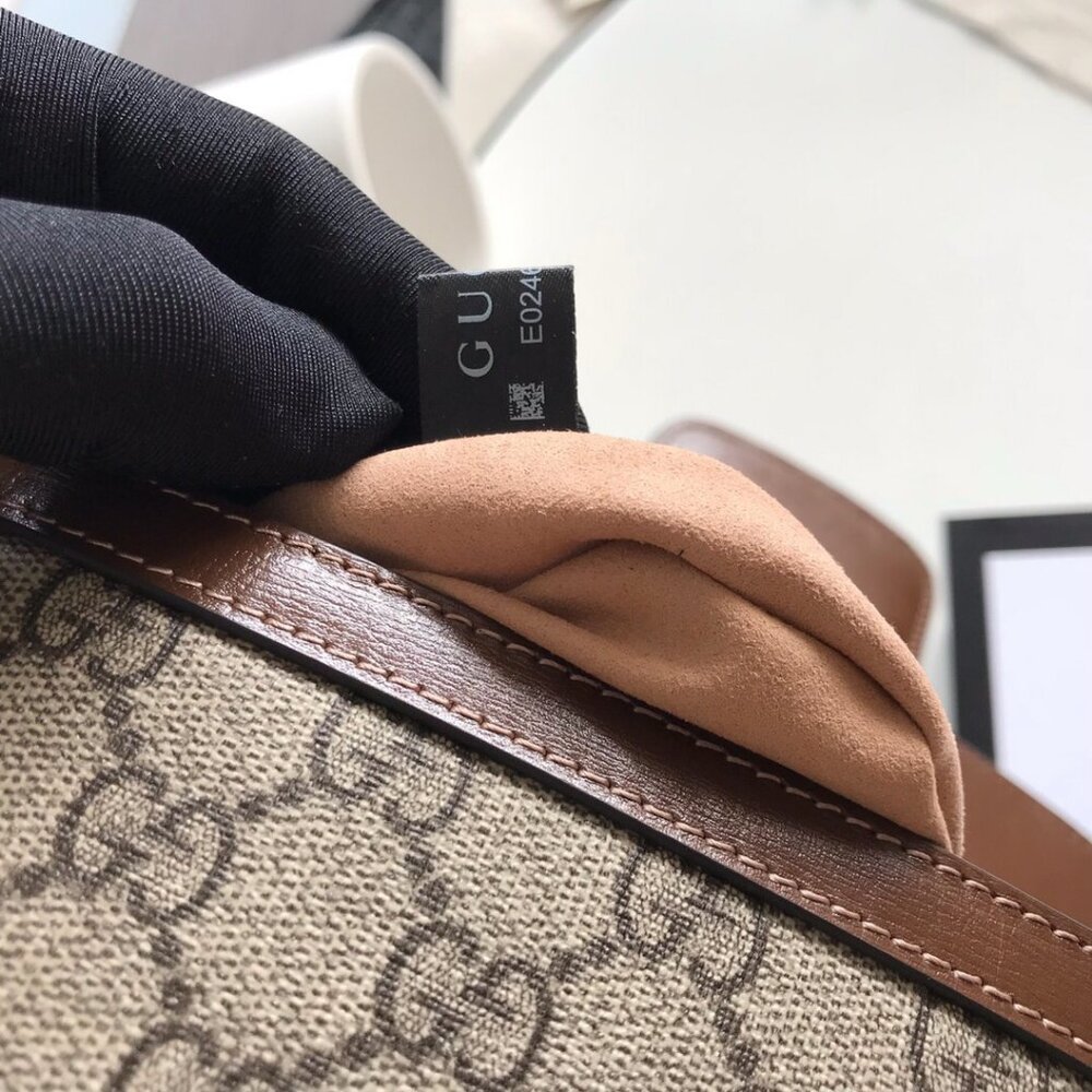 mint condition GUCCI 1955 HORSEBIT SHOULDER BAG GG supreme/brown - Picture 9 of 9